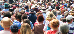 Menschen, Volk, Straße, Laufen, Menge