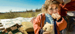 syrisches Kind, Kind, Syrien, Flüchtling, Angst, Teddybär