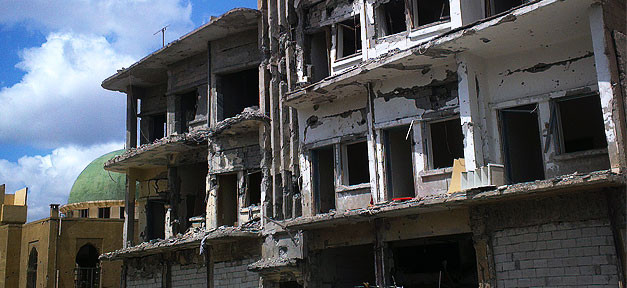 Schreckliches Leiden der Zivilisten in Syrien Syrien, Krieg, Häuser, Ruinen