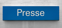 Presse, Pressecodex, Akkreditierung, Schild