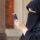 Burka, Ganzkörperschleier, Handy, Frau, Muslimin