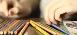 Schule, Schüler, Stift, Bildung, Hände, Malen
