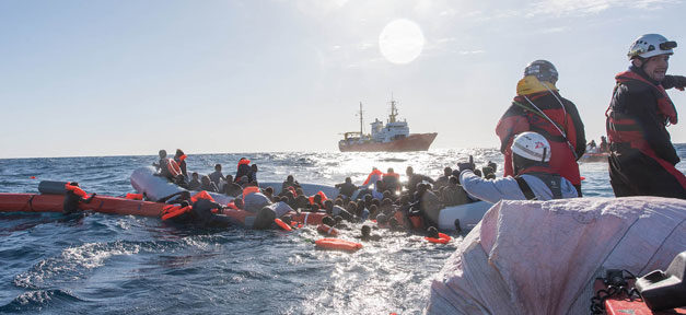 „Ocean Viking“ rettet vor Libyen 48 Flüchtlinge Mittelmeer, Flüchtlinge, Rettung, Hilfe, Ertrinken, Seenotretter, SOS Mediterranee