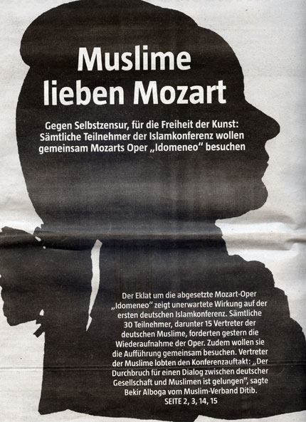 Muslime lieben Mozart - TAZ Artikel vom 28.09.2006