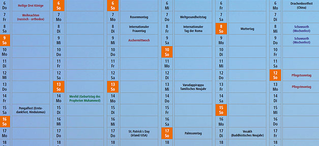 Der Interkulturelle Kalender 2011