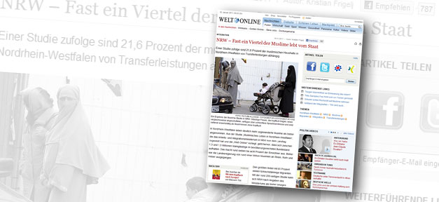 Fast ein Drittel, ein Viertel oder doch nur ein Fünftel? Screenshot Welt Online