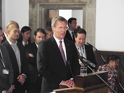 Bundespräsident Christian Wulff während seiner Rede  © Cemil Şahinöz