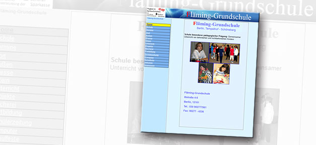 Eine Schule für alle Die Homepage der Fläming-Grundschule in Berlin © flaeming-gs.cidsnet.de, bearb. MiG