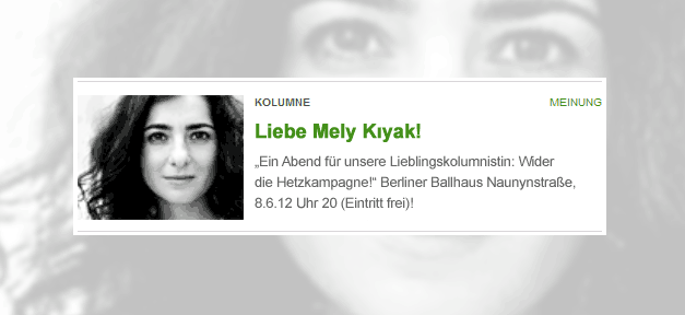 Solidaritätskampagne für Mely Kıyak © MiG
