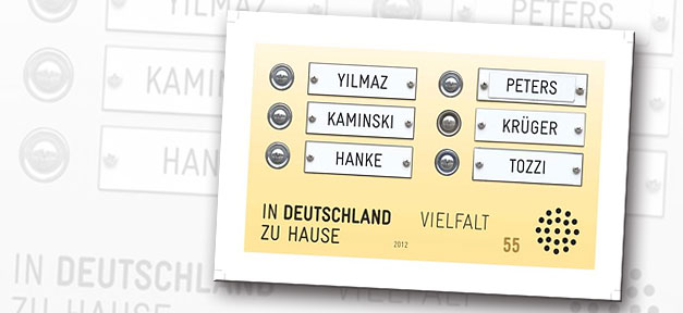 Die Sonderbriefmarke: In Deutschland zu Hause - Vielfalt © bundesregierung.de, bearb. MiG