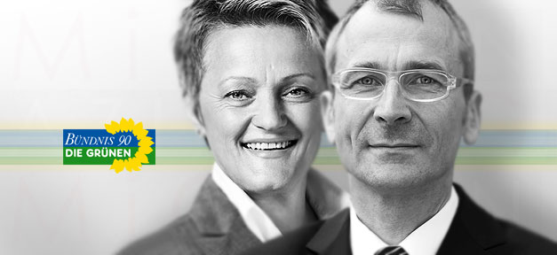 Das ist keine Straftat Renate Künast & Volker Beck (Die Grünen) © Bündnis 90/Die Grünen / Guido Rottmann, bearb. MiG