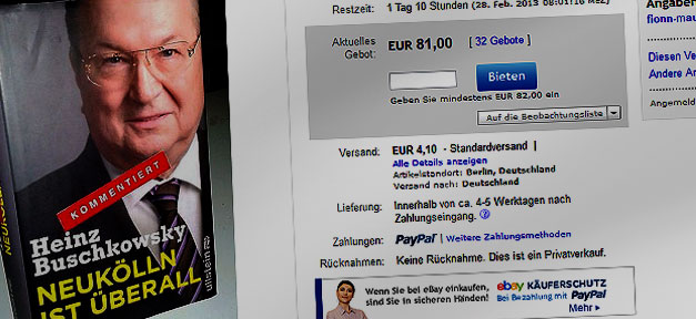 Ein Buschkowsky für 81 Euro? Die Auktion auf Ebay läuft noch noch bis Donnerstagmorgen 8 Uhr