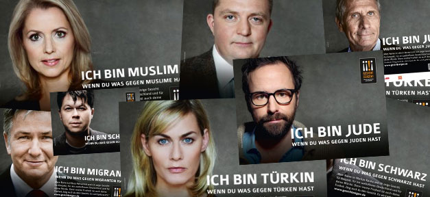 Ich bin Türke, wenn du was gegen Türken hast Die Plakate von Gesich zeigen! - Collage MiG