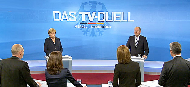 NSA statt NSU beim TV-Duell Das TV Kanzlerduell - Angela Merkel gegen Peer Steinbrück