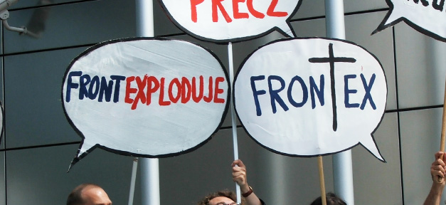 Demonstration gegen Frontex © Noborder Network @ flickr.com (CC 2.0), bearb. MiG