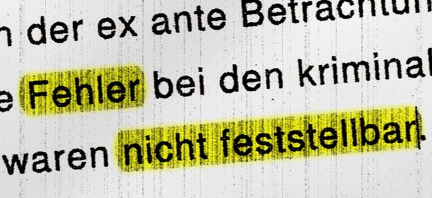 Im ureigenen Interesse ... die Nulllinie festtreten Aus dem Abschlussbericht der "Ermittlungsgruppe Umfeld - Bezüge der Terrorgruppe Nationalsozialistischer Untergrund (NSU) nach Baden-Württemberg"