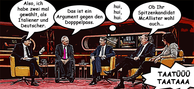 Giovanni di Lorenzo, Wolfgang Schäuble, Günther Jauch, Peer Steinbrück, Juli Zeh (v.l.n.r.) © MiG