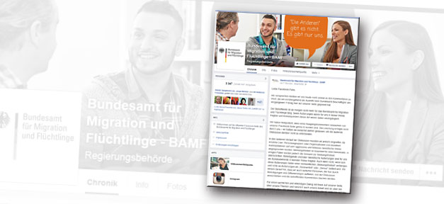 Die Facebook-Seite des Bundesamtes für Migration und Flüchtlinge (BAMF)
