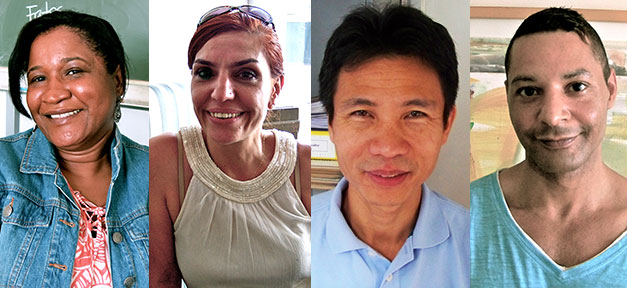 Julieta Barbeiro, Emine Bostancı, Phan Huy Thao und Tamyo Leonard Mwaungulu (v.l.n.r) © Valentina Repetto