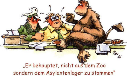 Eine Karikatur aus dem Kalander 2012 der Polizeigewerkschaft