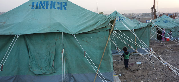 Ein Flüchtlingscamp der UNHCR für syrische Flüchtlinge © Béatrice Dillies @ flickr.com (CC 2.0), bearb. MiG