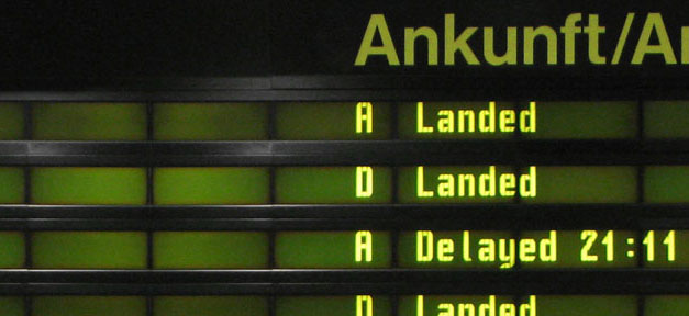 Ankunft, gelandet, landet, Flughafen, Flugzeug