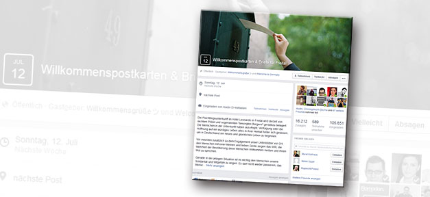 Postkartenaktion für Flüchtlinge auf Facebook