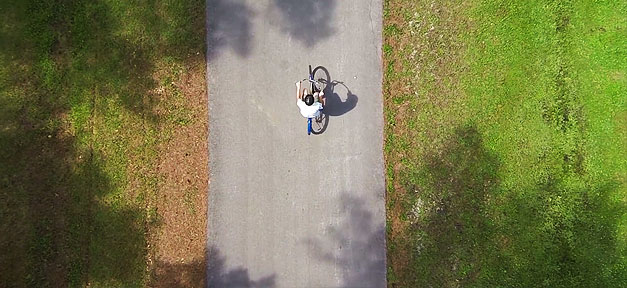 Fahrrad, Fahrradfahren, Wiese, Gehweg, Grün