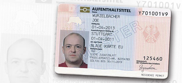 Blaue Karte, Blue Card, Aufenhtlatstitel, eu blue card