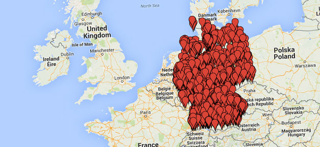 Karte, Deutschland, Flüchtlinge, Google, Ausländerfeindilchkeit, Rechtsextremismus