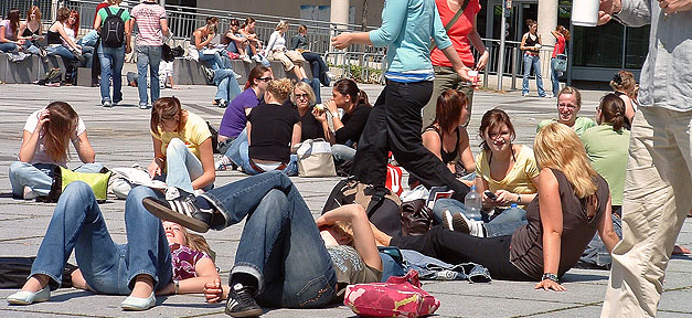 Studenten, Campus, Hochschule, Bildung, Universität