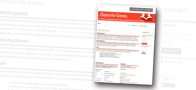 Chance for Science, wissenschaft, wissenschaftler, geflüchtete, flüchtlinge