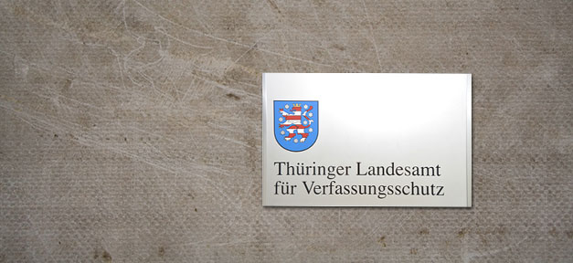 Thüringen, Verfassungsschutz, Landesamt, Schild, LfV