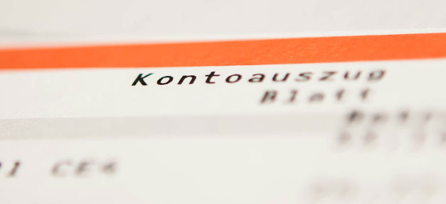 Kontoauszug, Bank, Girokonto, Jedermannkonto, Dispokredit