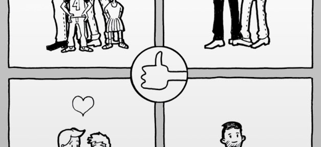 Comic, Flüchtlinge, Daumen hoch, Integration, Schwarzwald Baar Kreis