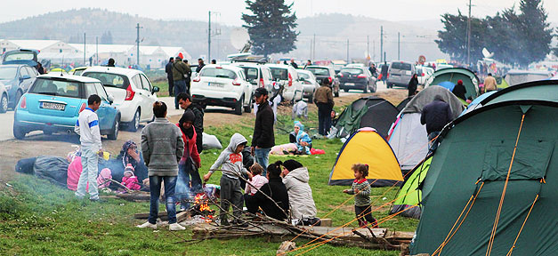 Flüchtlinge, Griechenland, Idomeni, Warten, Zelte