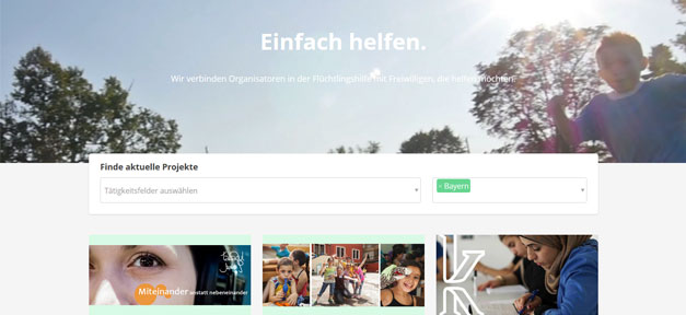 GoVolunteer, Online, Flüchtlinge, Hilfe, Helfen, Helfer