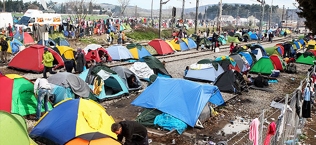 Flüchtlinge, Idomeni, Help, Zelt, Flüchtlingslager