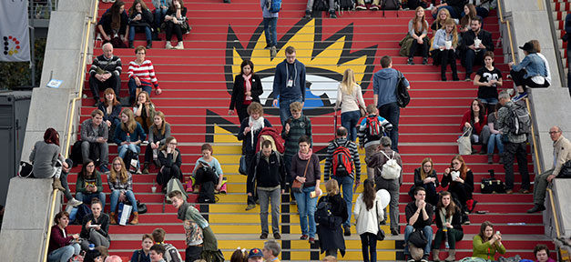 buchmesse, leipziger buchmesse, treppe, menschen