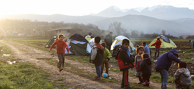 Flüchtlinge, Idomeni, Flüchtlingslager, Kinder