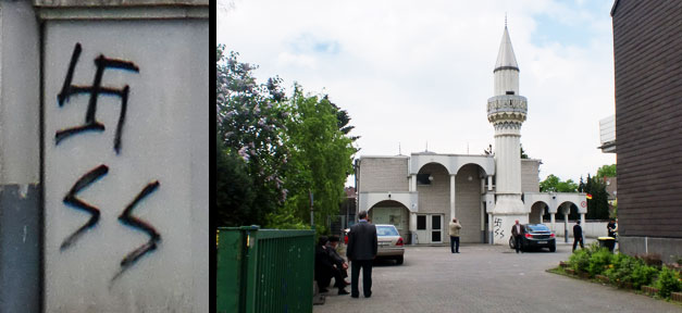 Moschee, Hakenkreuz, Rechtsextremismus, Straftat