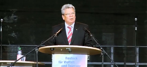 Joachim Gauck, Bundespräsident, Präsident, rostock, lichtenhagen