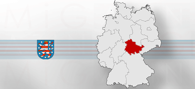 Thüringen, Landkarte, Land, Wappen, Landeswappen