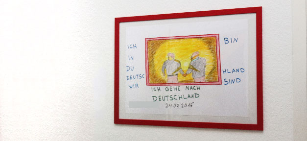 Flüchtlinge, NTFN, Trauma, Flucht, Bild, Rahmen, Bilderrahmen