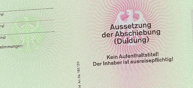 Duldung, Aufenthaltserlaubnis, Kettenduldung, Aufenthaltstitel