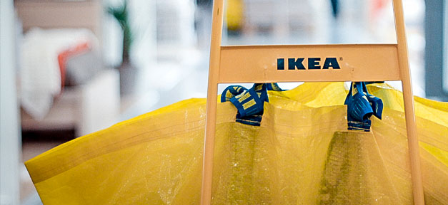 ikea, einkaufen, shoppen, einkaufswagen, ikea tüte