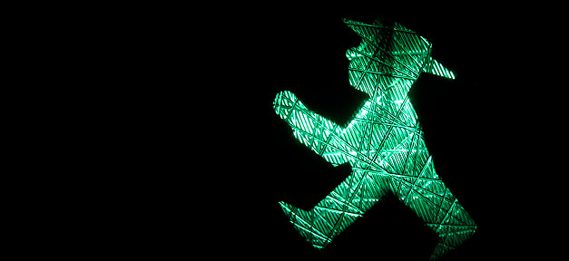 Ampel, Grün, Ampelmännchen, Verkehr