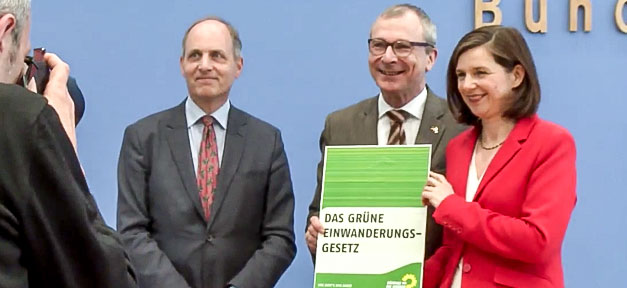 Prof. Thomas Groß, Volker Beck, Katrin Göring-Eckardt, Einwanderungsgesetz, Die Grünen