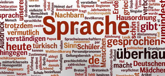 Sprache, Wörter, Wortwolke, Deutsch