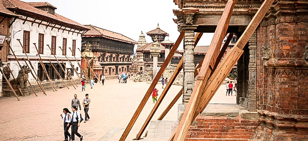 Nepal, Katmandu, Erdbeben, Gebäude, Einsturz